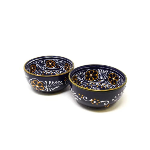 Half  Moon Bowls - Blue, Set Of Two - Encantada